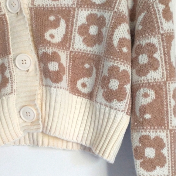 American Eagle Outfitters Crop Sweater Retro Vintage 90"s Cottagecore Grunge XS - Picture 3 of 5